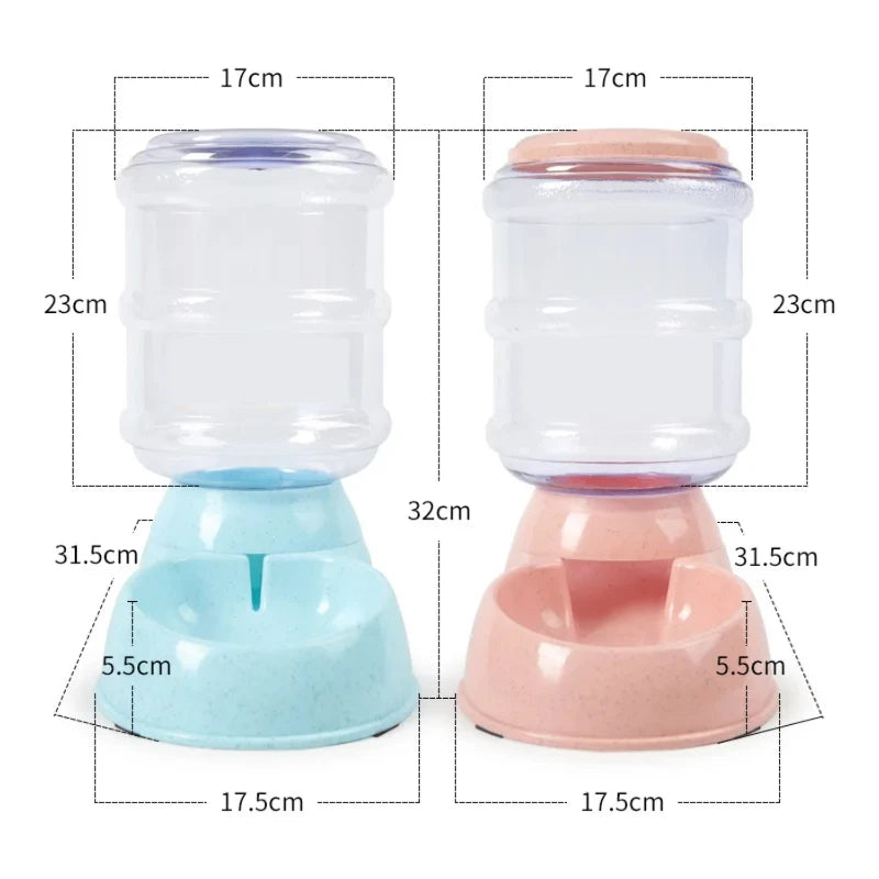 Dog Automatic Feeders Plastic Water Bottle Cat Bowl Feeding and Drinking Dog Water Dispenser Pet Feeding Bowl Pet Supplies Cats