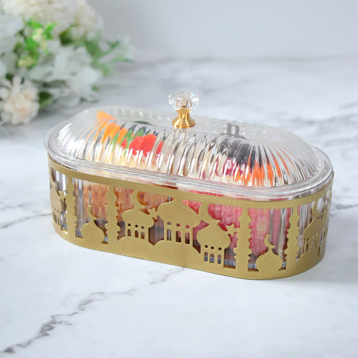 Ramadan Decoration Candy Snacks Tray EID Mubarak Decoration 2025 For Home Ramadan Kareem Islamic Muslim Party Eid Al Adha Gifts