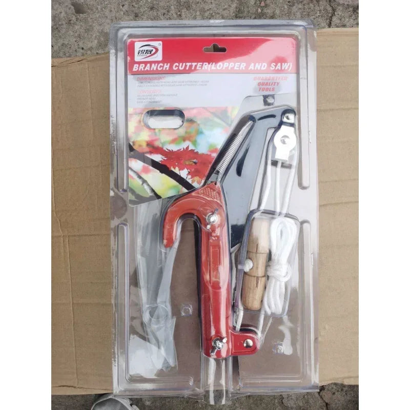 High Altitude Three Pulley Pruning Scissors Tree Pruner Branches Cutter Garden Shears Saw Fruit Pick Cutting Tools Without Rod