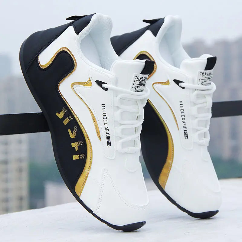 Running Shoes Men's Leather Shoes Fashion Trendy High-end Travel Shoes Spring Autumn Mens Sneakers Leather Face Sports