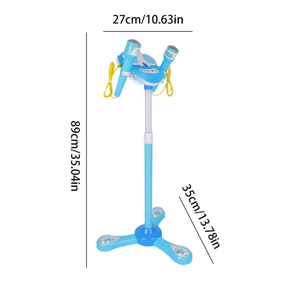 مجموعة ألعاب حامل ميكروفون للغناء للأطفال مجموعة ألعاب حامل ميكروفون للأطفال آلة كاريوكي واقفة ألعاب ميكروفون مع حامل