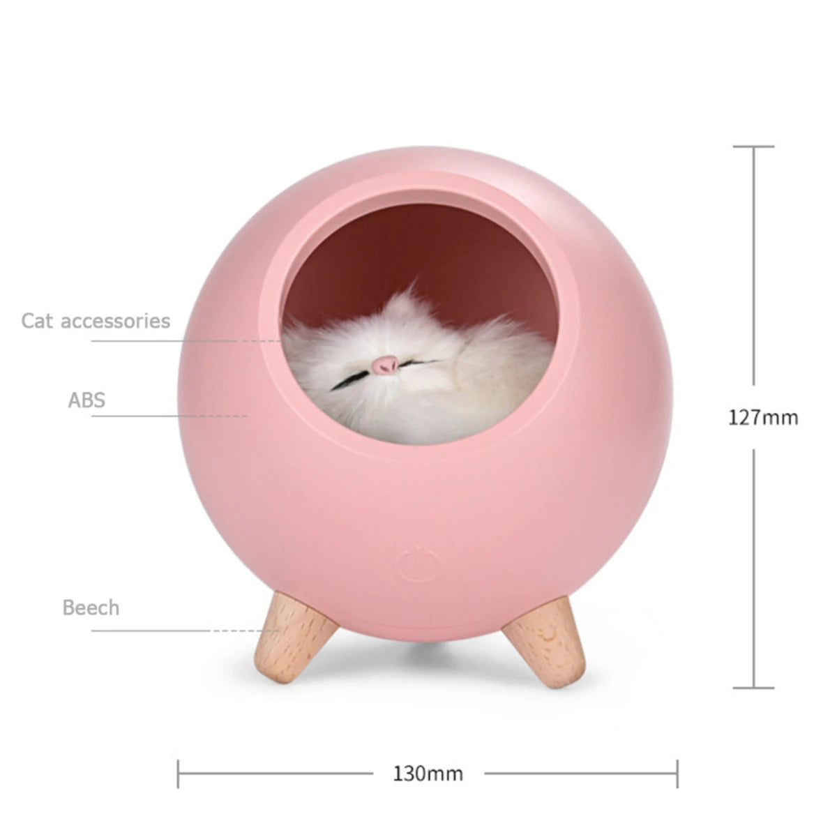 Creative LED Night Light Cute Cat Bluetooth Speaker Music Night Light Rechargeable Touch Sensing Bderoom Bedside Feeding Lamp