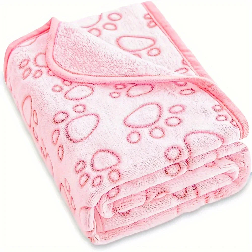 Pet Blanket,Soft Fluffy,High Quality,Cute Paw Print Dog Blanket,Pet Pad Warm Cozy Blanket Puppy acsessories Dog step Puppy pads