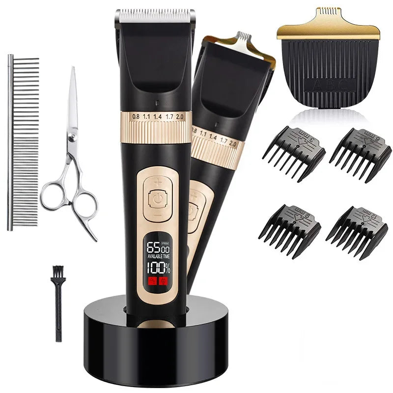 4 Speed Dog Clipper Rechargeable Pet Grooming and Care Power Display Dogs Hair Cutting Machine Professional Dog Hair Trimmer Pet