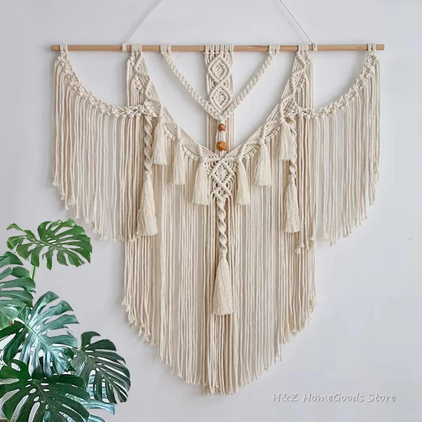 Big Macrame Wall Hanging Tapestry With Tassels Hand Woven Nordic Style  Living Room Bedroom House Art Decor  Decoration Brujeria