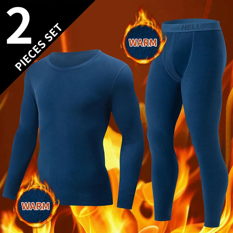 4-Piece /2-Piece Men's Long-sleeved Trousers In Autumn And Winter Thermal Underwear Casual Joker Sports Fitness Solid Color Suit