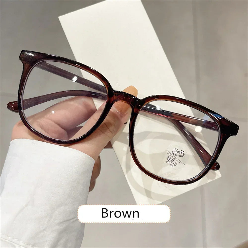 Retro Square Glasses Ultra-light Transparent Frame Eyewear Anti-blue Light Flat Glasses Korean Popular Decoration Eyeglasses