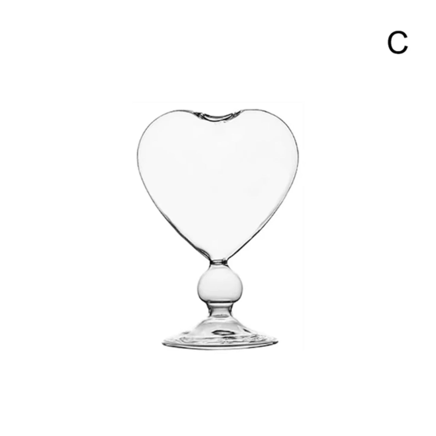 Lovely Heart-shaped Cup with Straw - Creative Glass Wine Juice Container for Club Drinkware Decoration - 1Pc