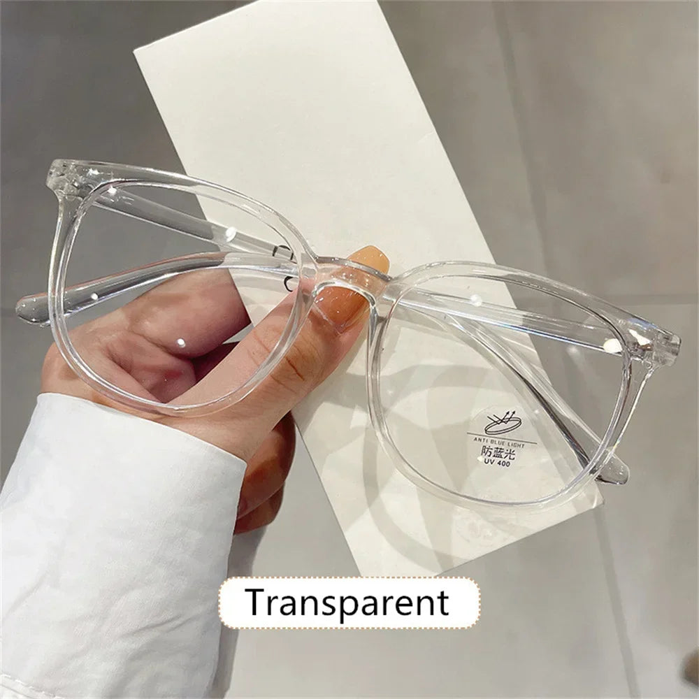 Retro Square Glasses Ultra-light Transparent Frame Eyewear Anti-blue Light Flat Glasses Korean Popular Decoration Eyeglasses