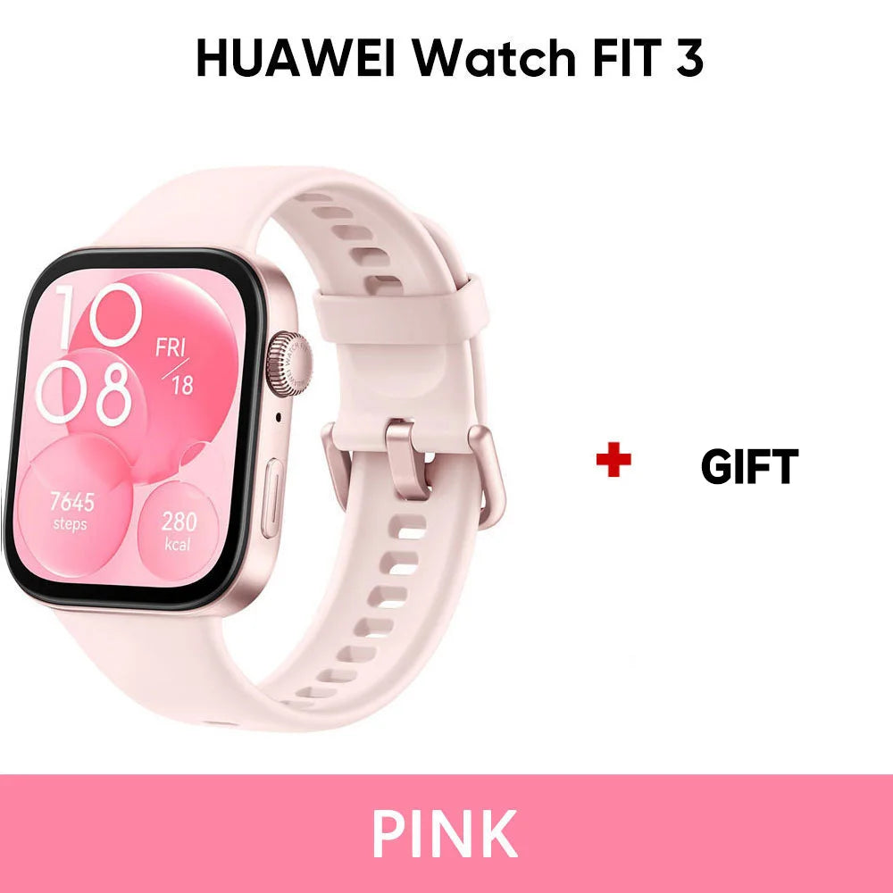 HUAWEI Watch Fit 3 Smartwatch, 1.82'' AMOLED Display,IOS and Android,Saudi Version with Local Warranty, Delivery from Riyadh