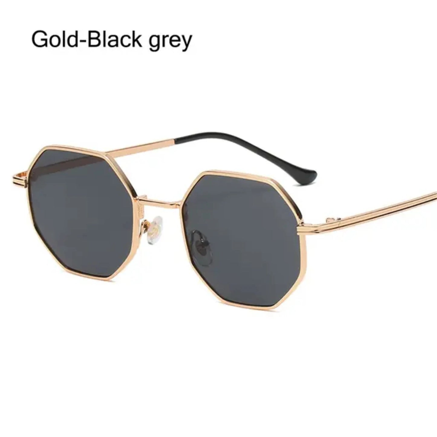 Retro Square Sunglasses  Men Women Fashion Small Frame Polygon Sun Glasses Vintage Metal UV Protection Sunglasses