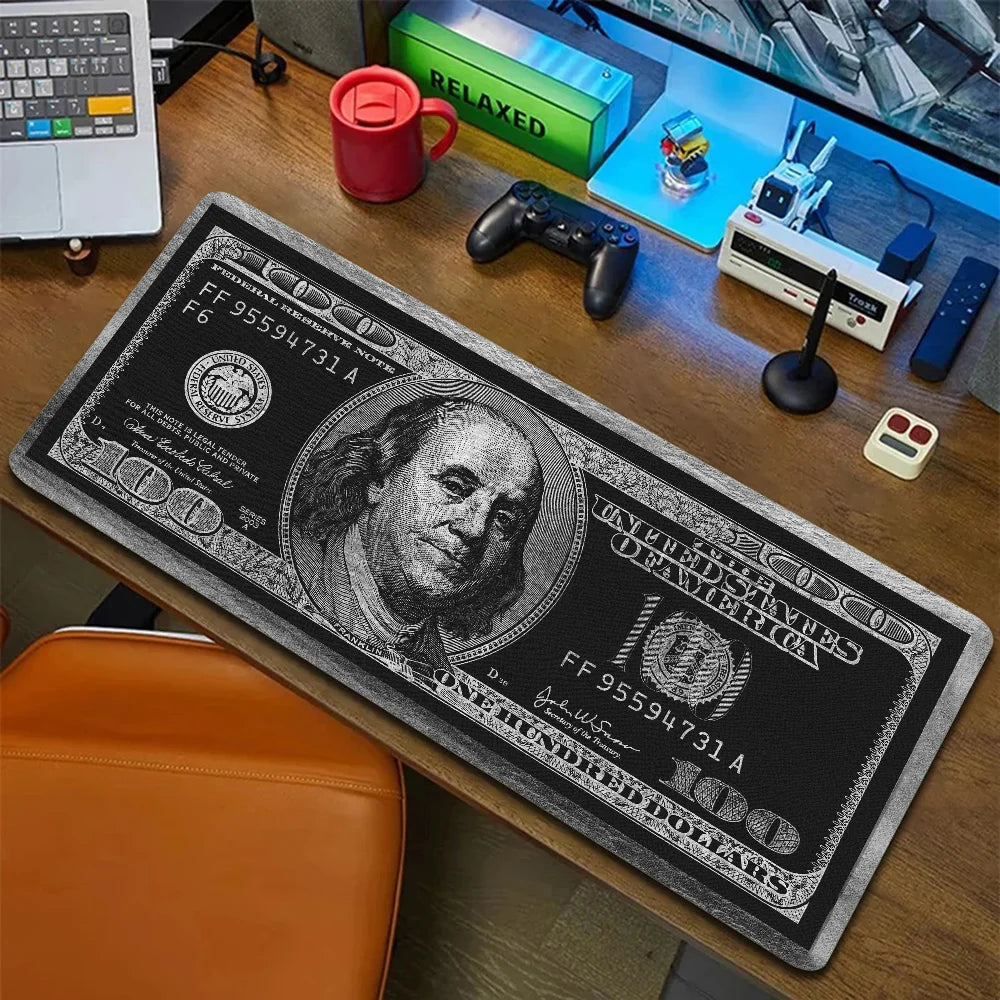 Dollar Gaming Pc Setup Accessories Gamer Desk Mat Mouse Pad Large Computer Table Mousepad Anime Mats Office Xxl Mause Pads Mice