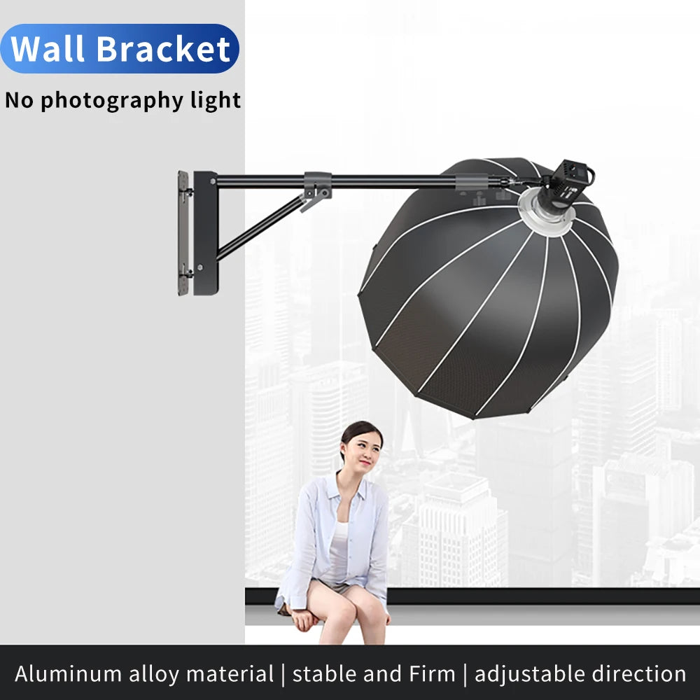 170cm 135cm Heavy Wall Mount Boom Arm Projector Bracket for Photography Studio Softbox Video Strobe Ring Lights