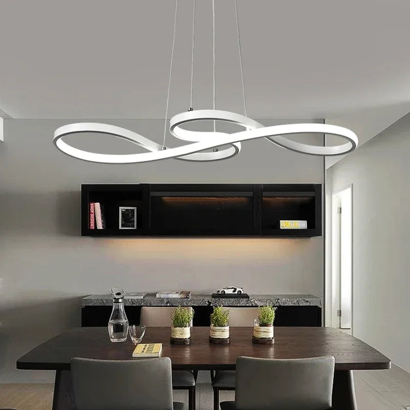 Modern Kitchen Island Pendant Lights Bar Table Dining Room Decor Hanging Lights Remote Dimming Kitchen Led Cord Pendant Lamp Led