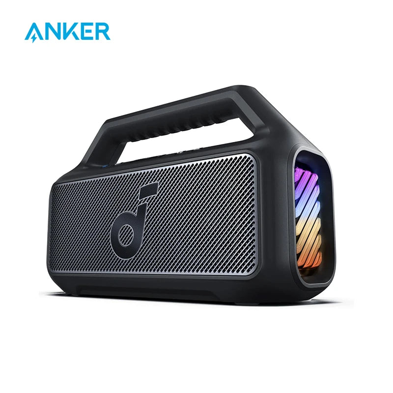 مكبر صوت خارجي Soundcore من Anker Boom 2 بقدرة 80 وات ومكبر صوت بلوتوث ومكبر صوت BassUp 2.0 ومكبر صوت محمول يعمل لمدة 24 ساعة