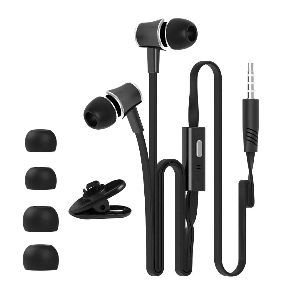 Extra Bass Headphones wired Earphone 3.5mm Earphones With Microphone Noodles Style наушники Sport Headset auriculare for Samsung