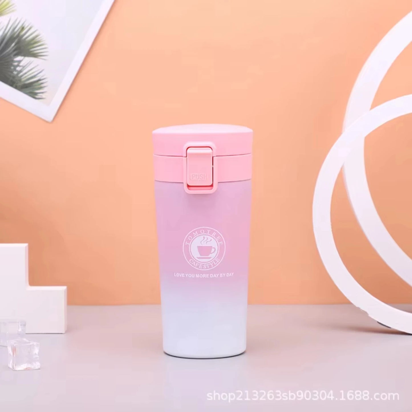 0.5L Thermal Mug Double Wall 304 Stainless Steel Coffee Cup Vacuum Flask Thermos Water Bottle Tea Coffee Leak-proof Thermos Mug