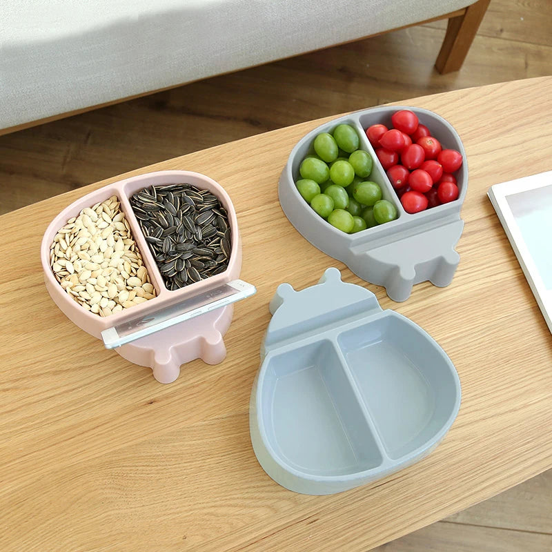 Fashion Plastic Bowl Fruit Plate Snacks Nuts Melon Seeds Bowl Candy Plate Multi-function Fruit Plate Storage Box Desktop Dishes