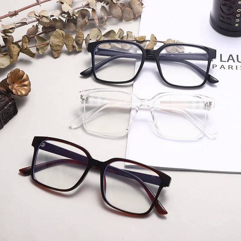 TR90 Retro Square Anti Blue Light Optical Glasses Frames for Men Women Fashion Prescription Office Computer Eyeglasses