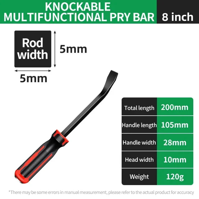 Multi- Long Pry  8 12 18  Inch Tire Heavy Duty Crowbar Strike  Nail Puller Car Repair CV-R Removal Hand Tools Bolt action pen