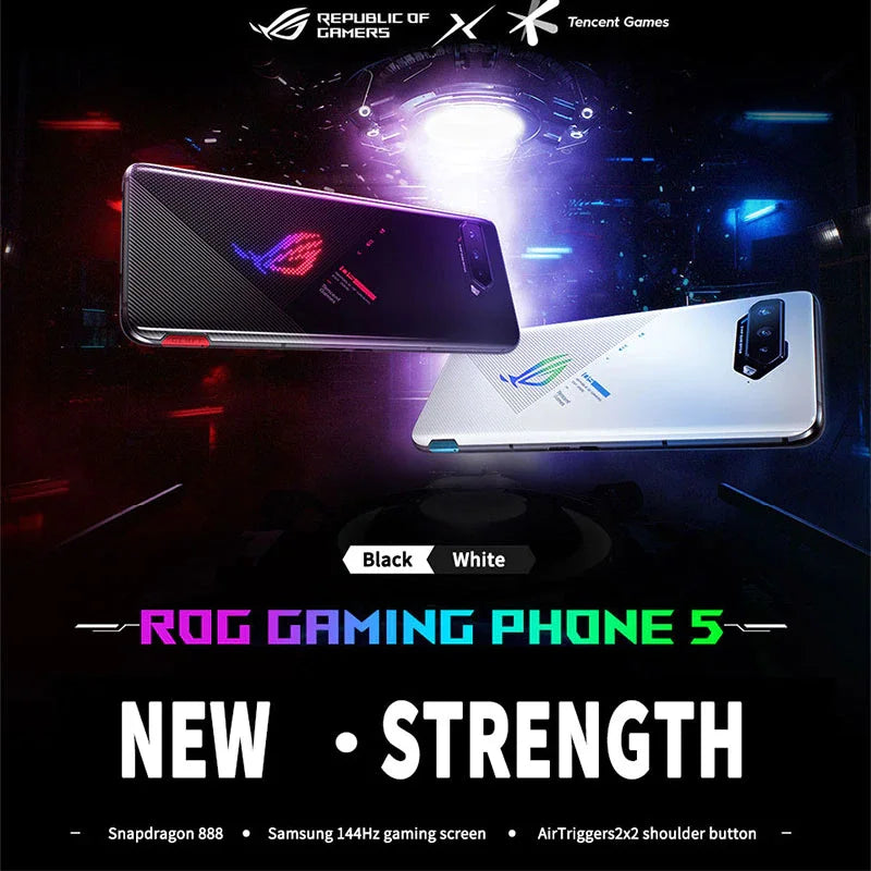 هاتف ASUS ROG Phone 5 5G العالمي Snapdragon 888 6.78'' 144Hz AMOLED 6000mAh 65W شحن سريع هاتف ألعاب NFC