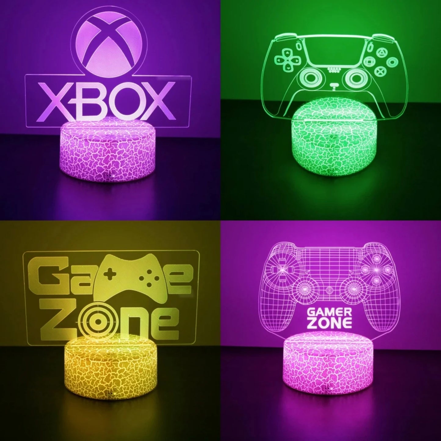 Stylish and Cool Neon 3D LED Night Light - Vibrant RGB Colors Make a Unique Addition to Your Gaming Setup | Personalized Gifts f