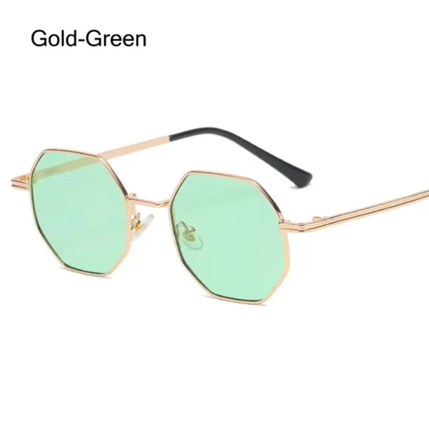 Retro Square Sunglasses  Men Women Fashion Small Frame Polygon Sun Glasses Vintage Metal UV Protection Sunglasses