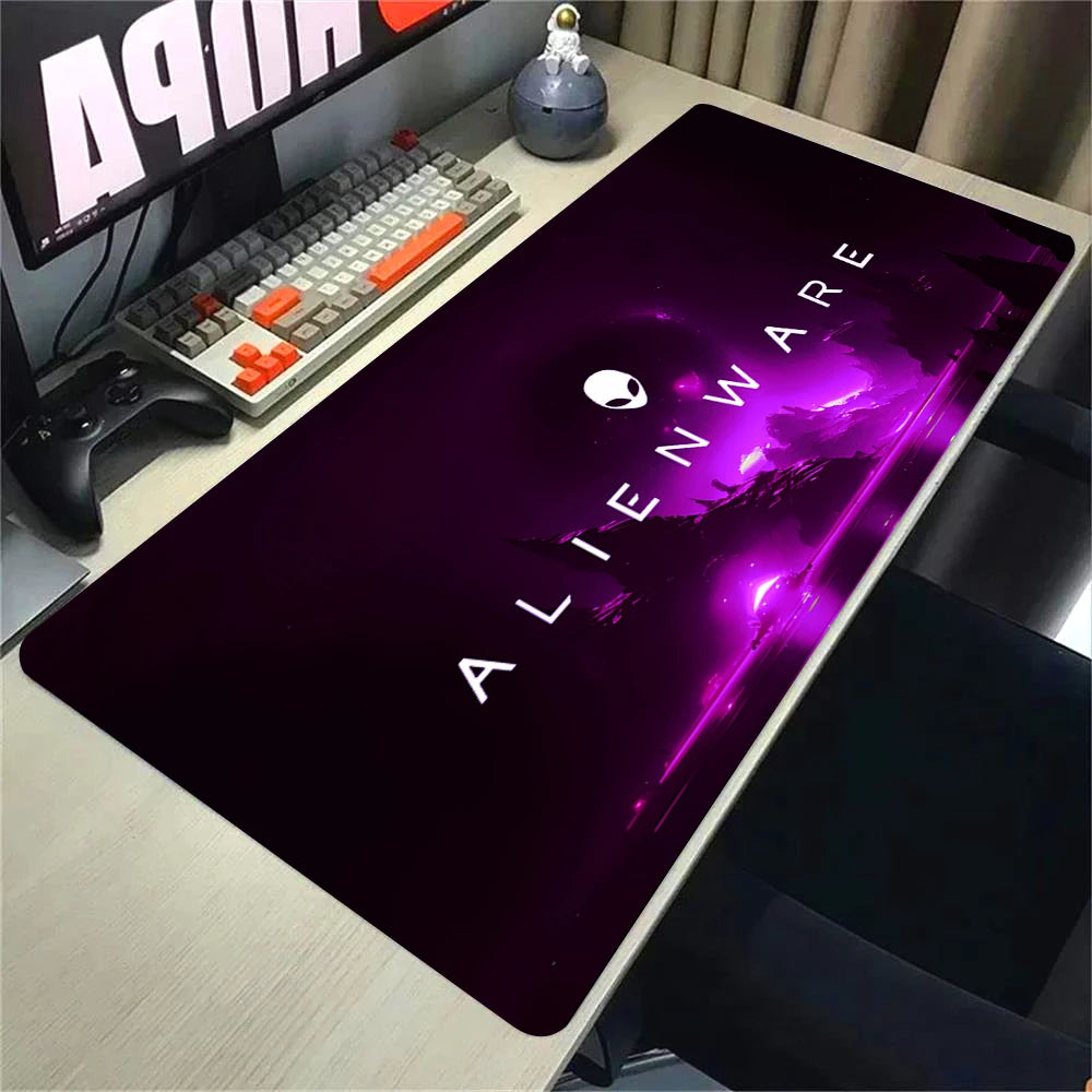 Anime Mouse Pad Alienware Gaming Setup Anti-slip Mousepad Natural Rubber PC Keyboard Deskmat almohadilla para Office Accessories