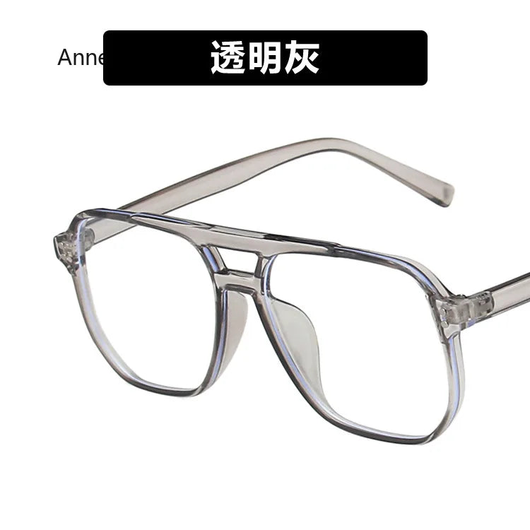 Square Double Briges Anti Blue Light Glasses Men Blue Light Blocking Glasses Women Eyeglasses Frame Optical Eyewear Computer