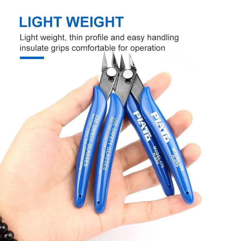 1PC 170 Wishful Clamp DIY Electronic Diagonal Pliers Side Cutting Nippers Wire Cutter 3D printer parts Hand Tools Fishing pliers