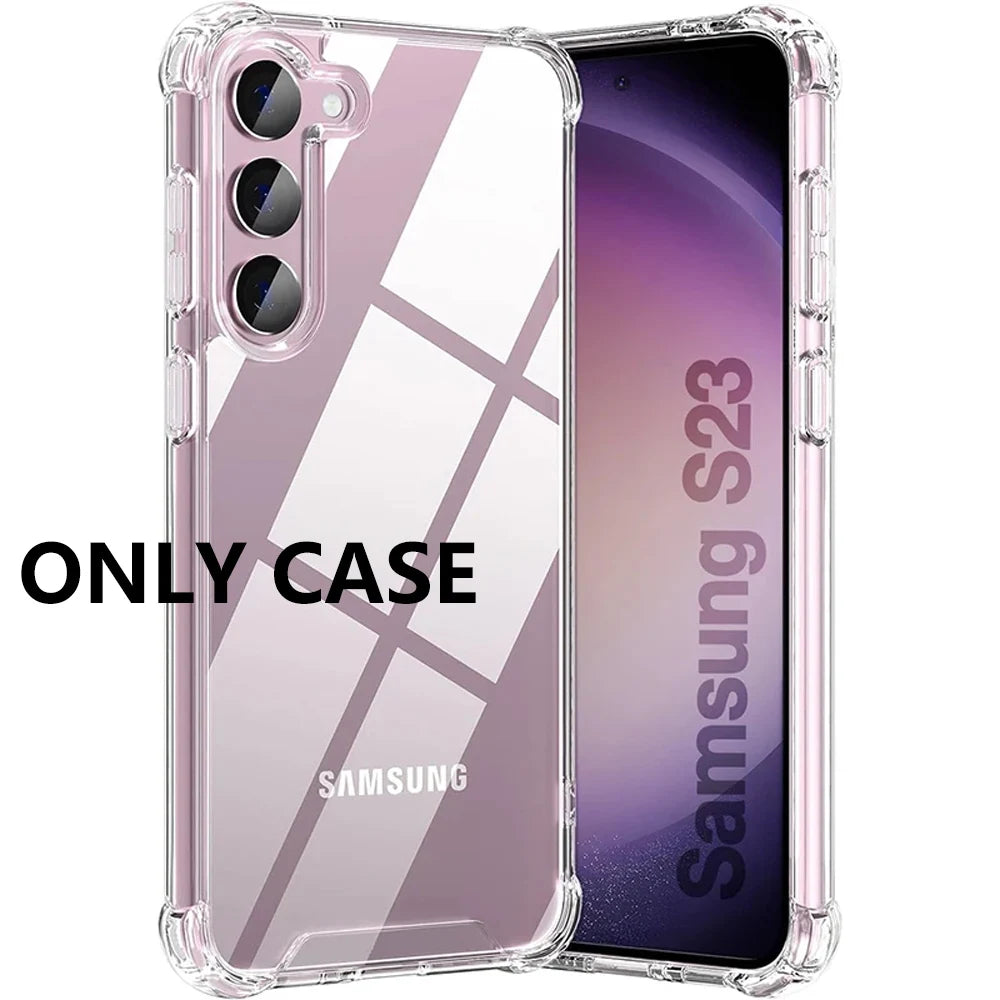 Hybrid Shockproof Case For Samsung Galaxy S25 S24 S23 S21 FE S22 Plus Ultra Clear Hard Case For Samsung A54 A34 A04S A53 A33