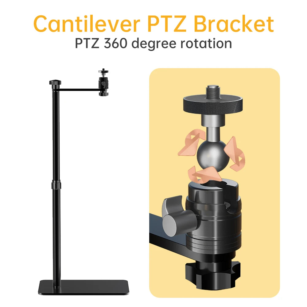 Ceiling/Floor Projector Support Stand Metal Holder Multi-angle Adjustable 360 ° Rotating Projector Bracket Film Video Projector