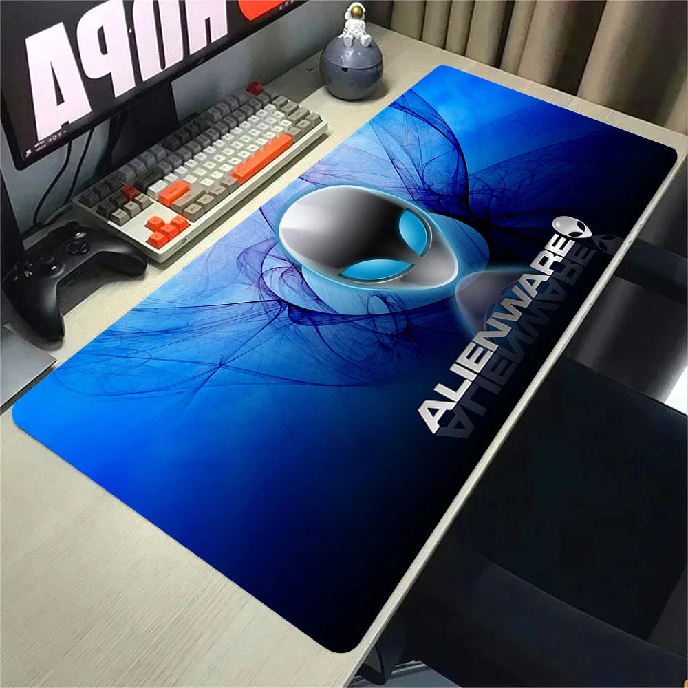 Anime Mouse Pad Alienware Gaming Setup Anti-slip Mousepad Natural Rubber PC Keyboard Deskmat almohadilla para Office Accessories