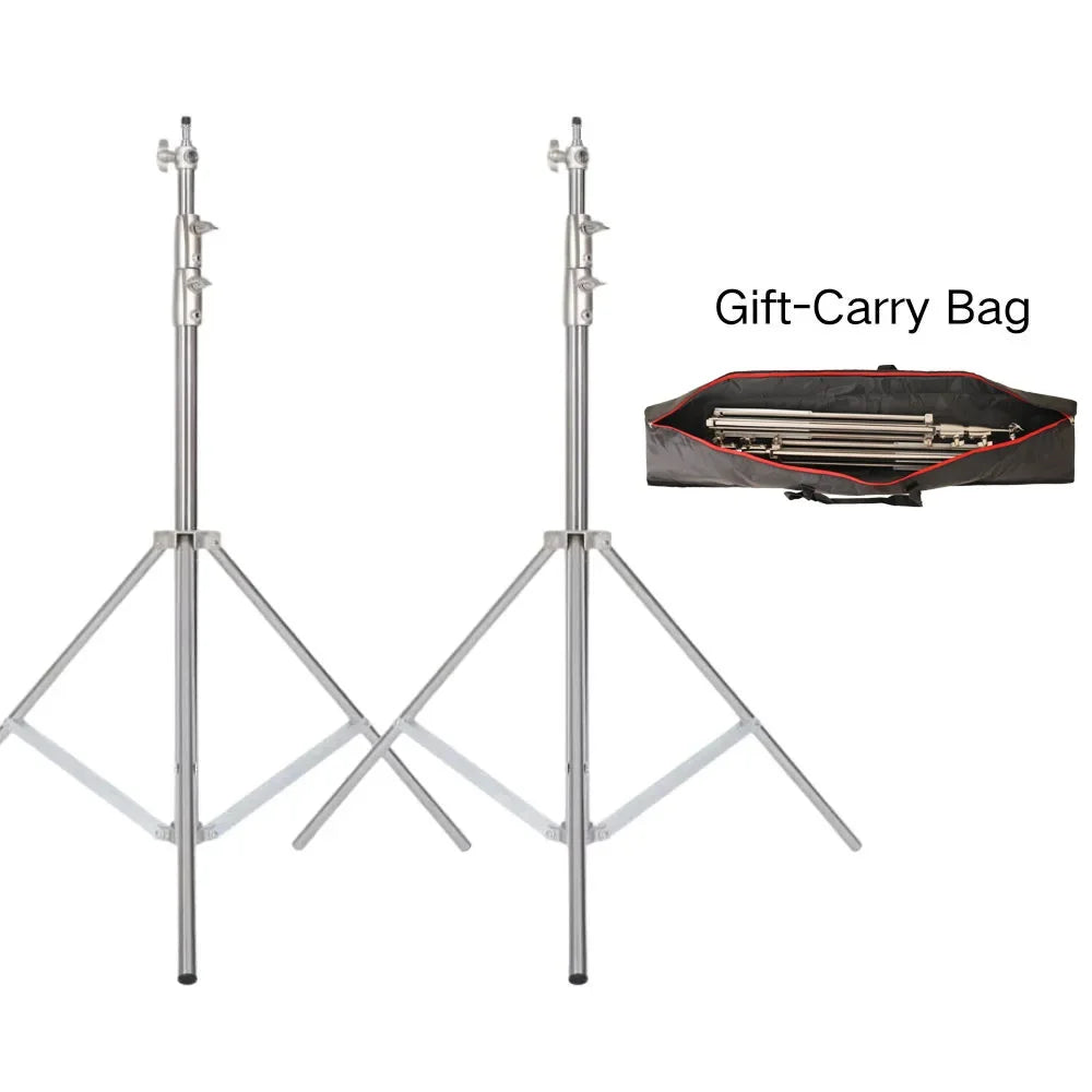 2.8m Tripod Stand Stainless Steel Kit Light Stand Weight Bag Photo Studio Extension Rod Carry Bag 2.9m 3.2m Super Tripod