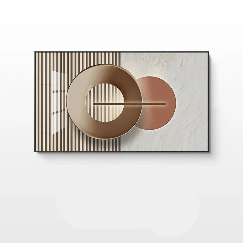 Modern Luxury Moon Canvas Painting Wall Art Abstract Geometry Golden Posters and Prints for Living Room Home Decoration No Frame