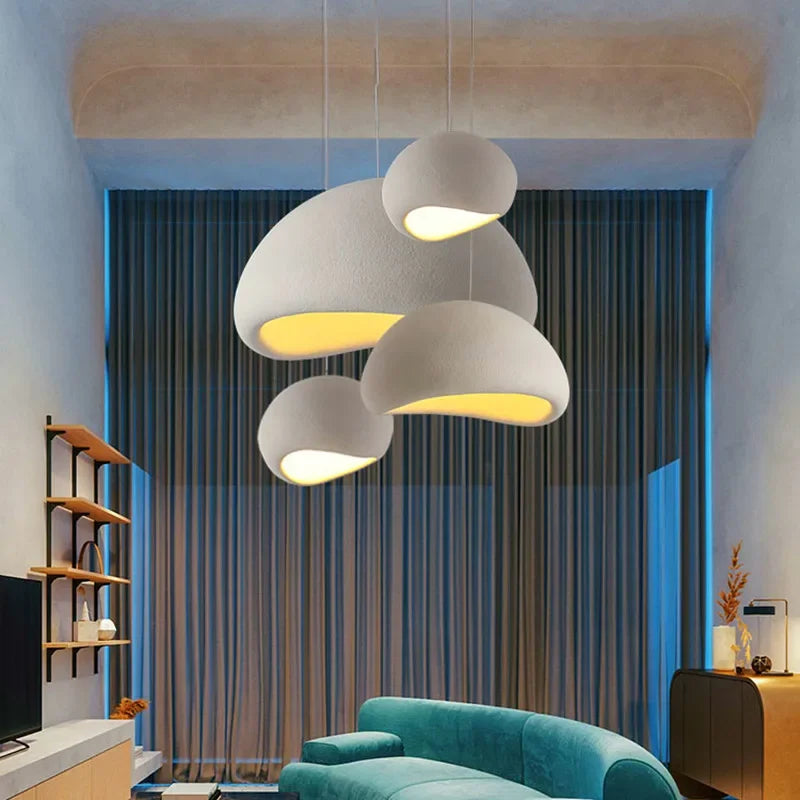 مصابيح معلقة LED من Wabi Sabi Wind E27 بتصميم إسكندنافي بسيط لغرفة الطعام والبار وغرفة النوم والديكور المنزلي وثريا معلقة