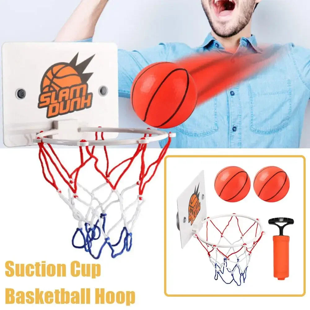 Indoor Basketball Hoop Sports Fan Backboards For Kids Boys Girls Door Room Suction Cup Basketball Hoop Mini Hoop With 2 Ball Toy