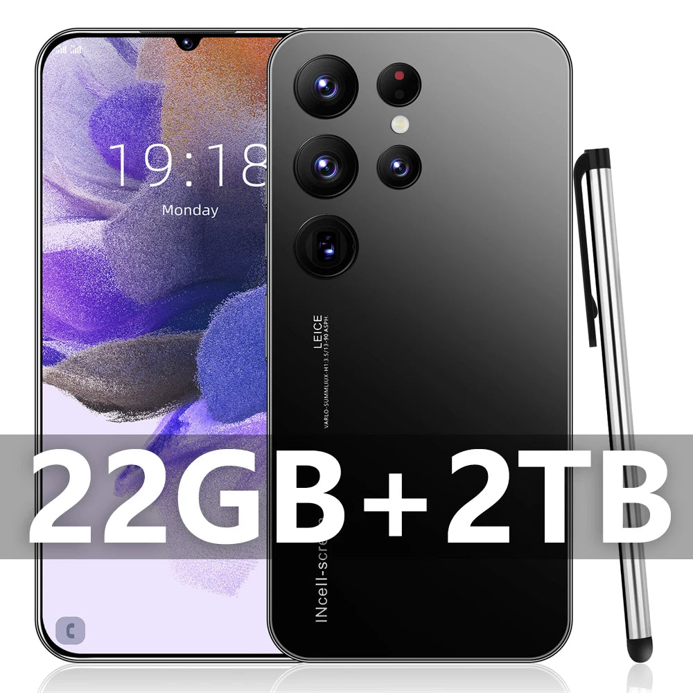 Hot New S24 Ultra Smart phone 7.3 inch Full Screen 4G/5G Cell Phone 22TB+2TB 7800mAh Mobile Phones Global Version Celulares