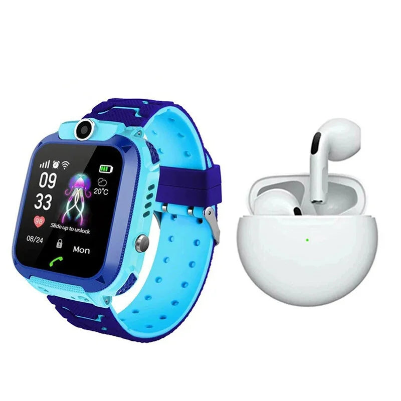 Kids Smart Watch SOS Phone Watch With 4G Sim Card Ip67 Waterproof Remote Photo For Children For Android IOS Children Gift 2025