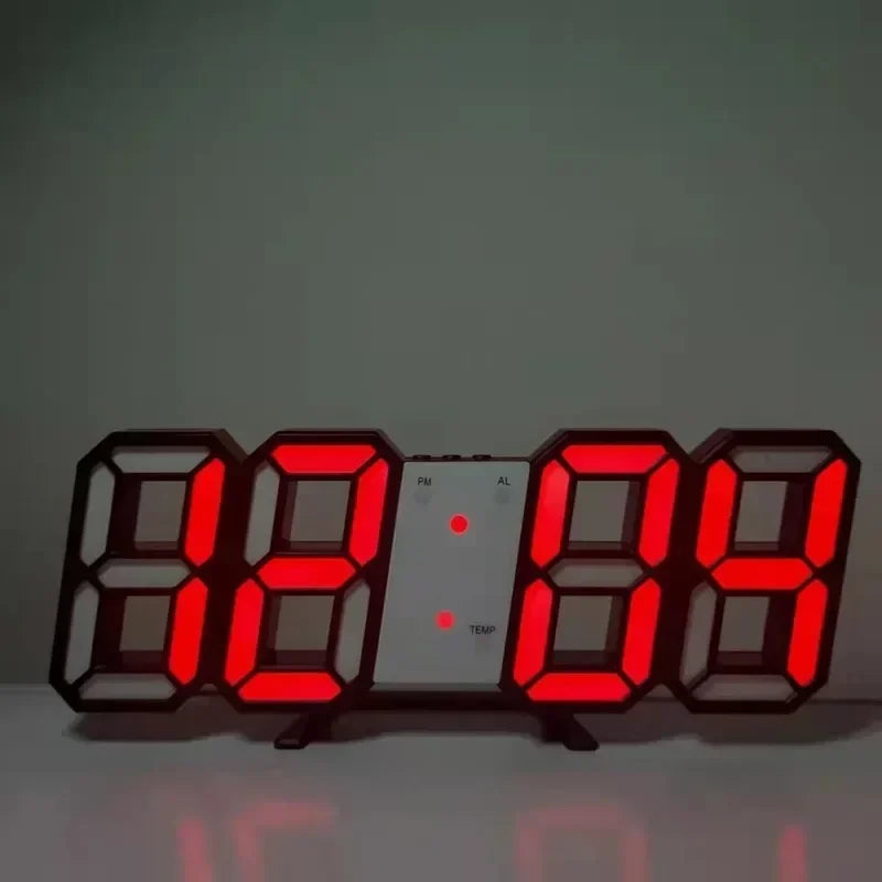 Table 3D LED Alarm Clock Date/Temperature for Home Kitchen Offices Clock Decoration Garden Clocks Wall Clock Times Digital Decor