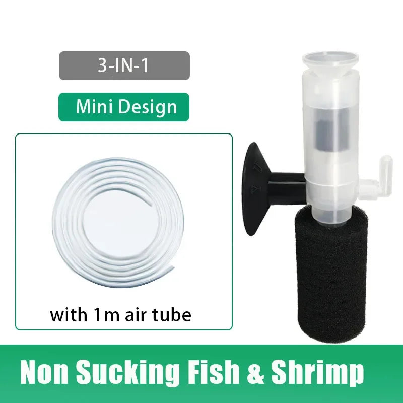 Mini Aquarium Filter Fish Tank Biochemical Sponge Filters Media Multi Layers Internal Filter for Small Fish Tank Air Pumps