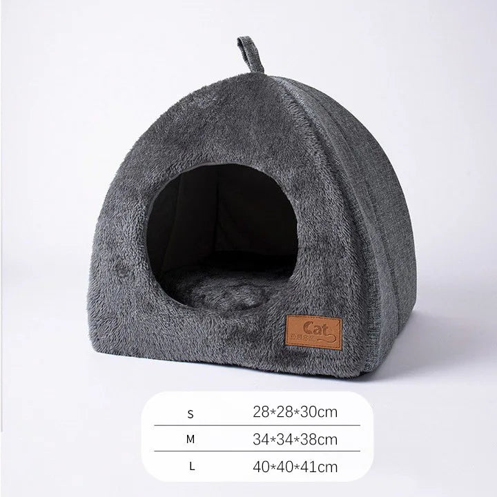 New Triangle Cat Nest Closed Cat House Pet Nest Warm Thickened Deep Sleep Kennel Pet Supplies Cat bed Cat mouse pad Cat climbing