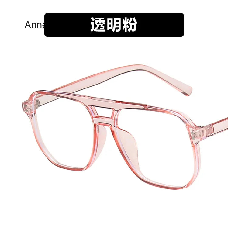 Square Double Briges Anti Blue Light Glasses Men Blue Light Blocking Glasses Women Eyeglasses Frame Optical Eyewear Computer