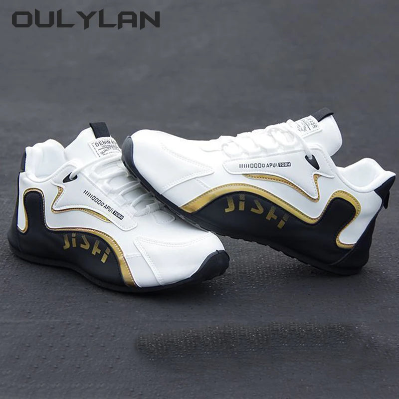 Running Shoes Men's Leather Shoes Fashion Trendy High-end Travel Shoes Spring Autumn Mens Sneakers Leather Face Sports