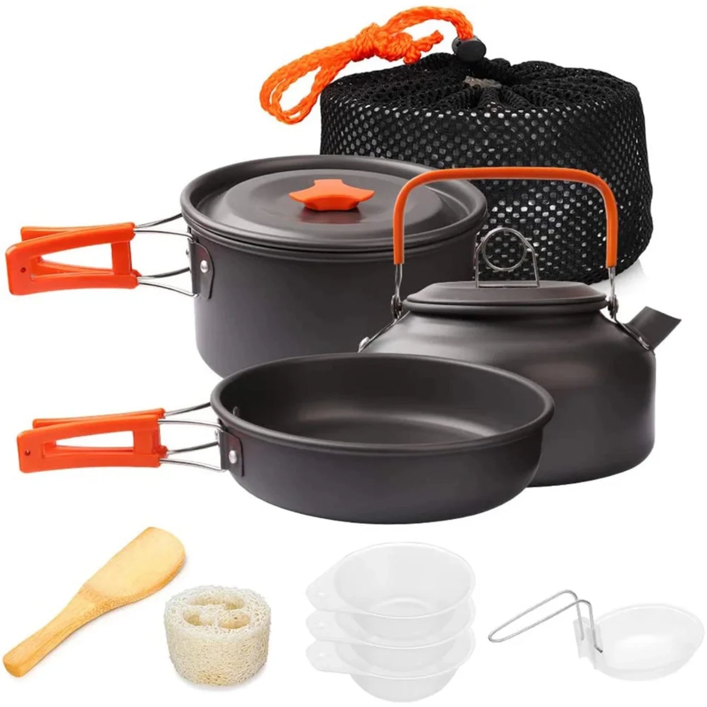 Experience Unforgettable Adventure with Lightweight, Durable Aluminum Camping Cookware Set - Reliable Outdoor Cooking Gear - Con