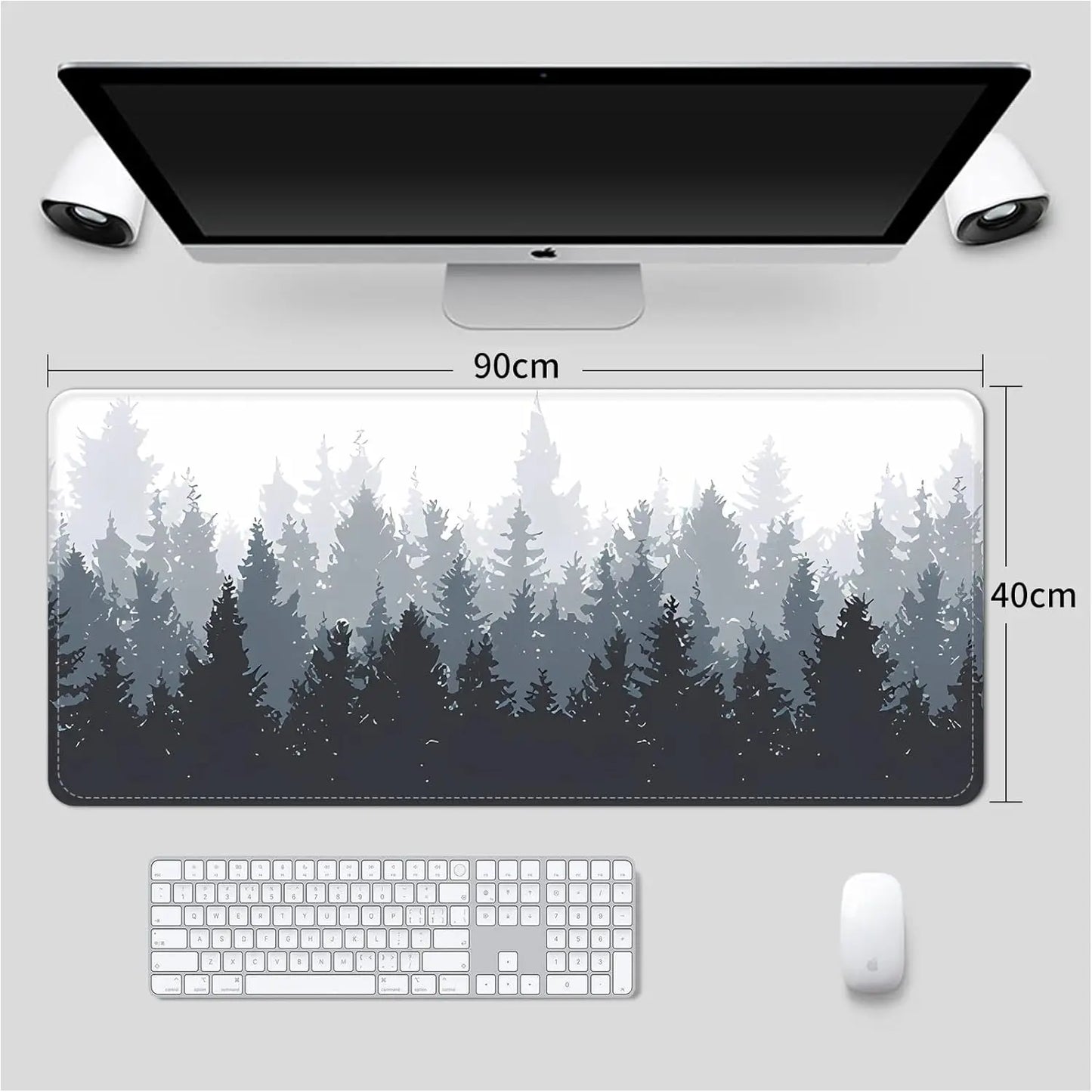 Large Mouse Pad 900x400mm Extended Mouse Pad Non-Slip Rubber Base Gaming Office Mouse Mat Smooth Cloth Surface Desk Mat