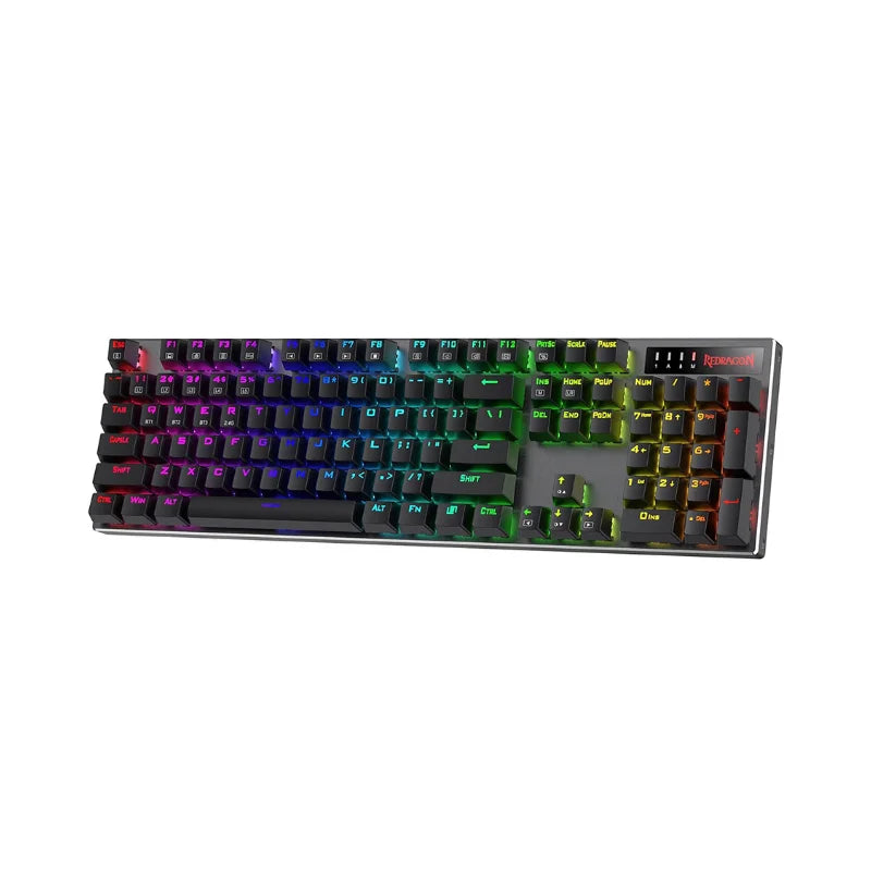 Redragon K556 PRO Upgraded Wireless RGB Gaming BT/2.4Ghz Tri-Mode Mechanical Hot-Swap Linear Quiet Red Switch Keyboard