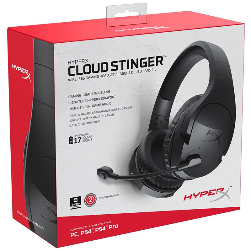 سماعة الألعاب الأصلية HyperX Cloud Stinger Core خفيفة الوزن لجهاز الألعاب PS4 مع ميكروفون