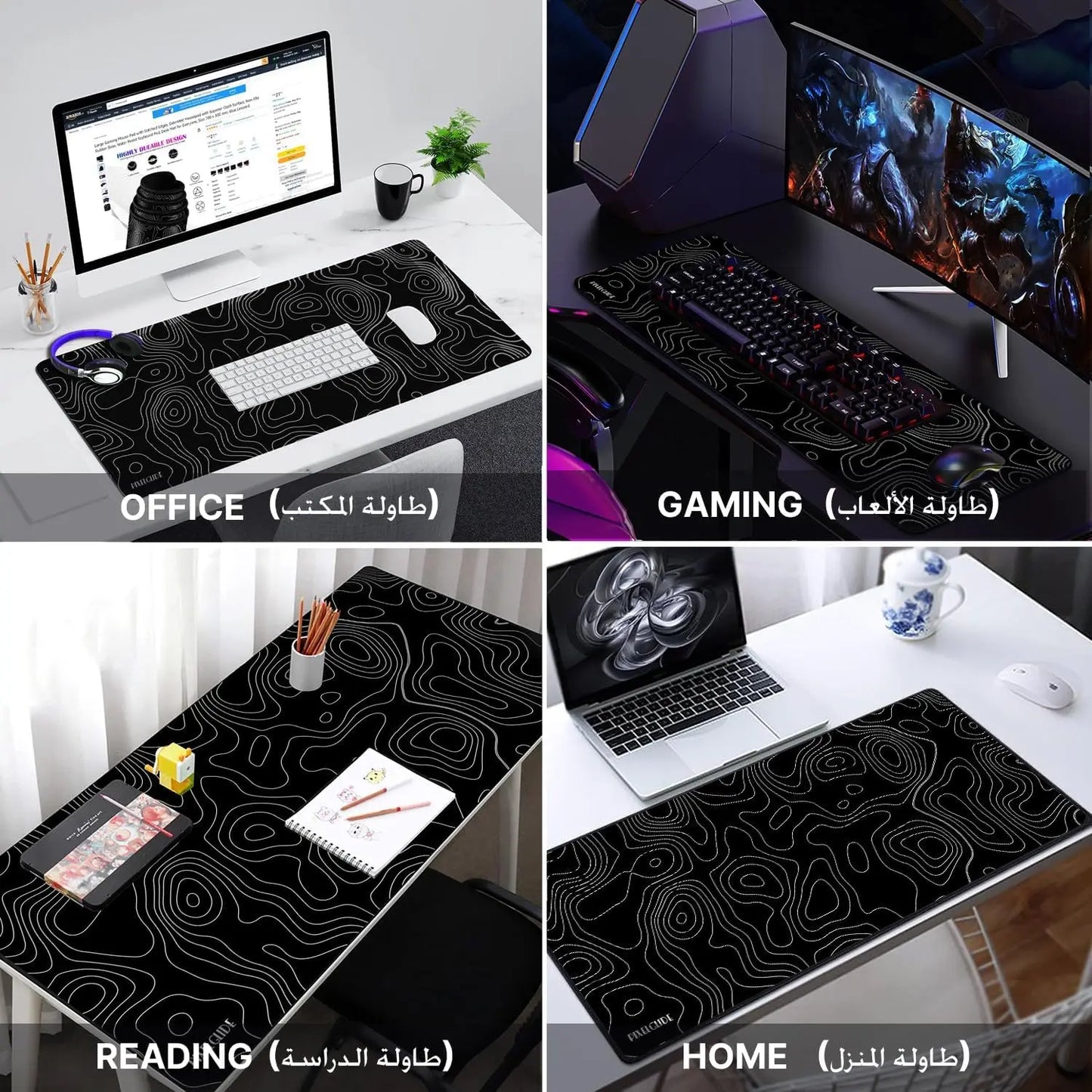 Large Mouse Pad 800x300mm Extended Mouse Pad Non-Slip Rubber Base Gaming Mouse pad Office Mouse Mat Smooth Cloth Surface Desk