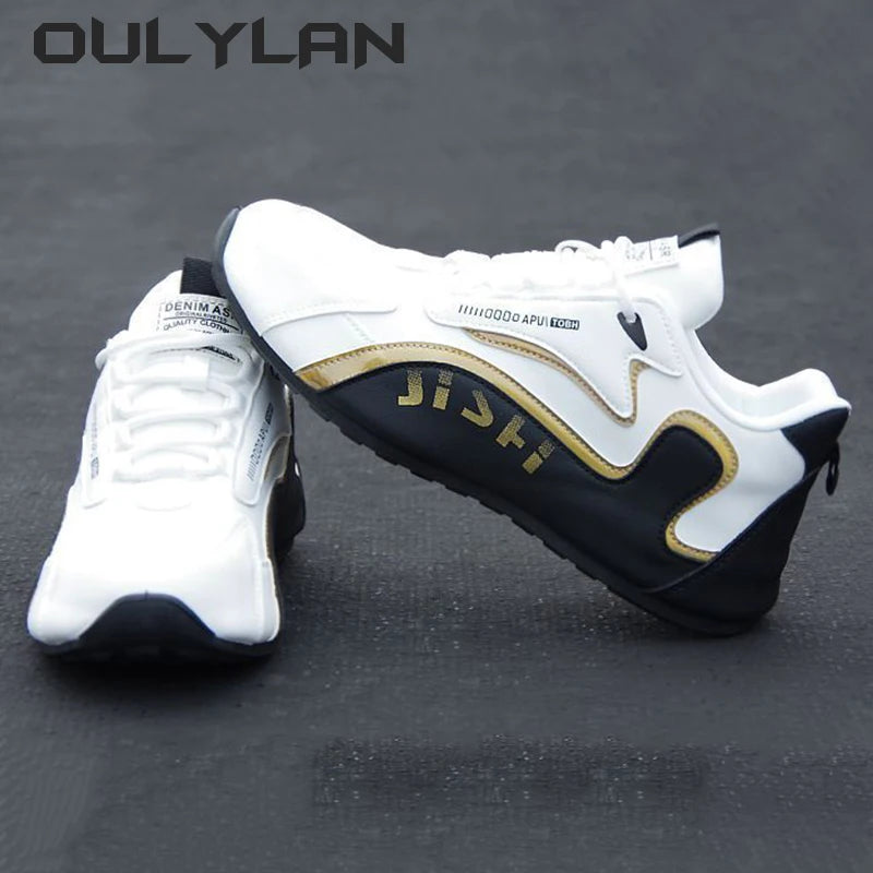 Running Shoes Men's Leather Shoes Fashion Trendy High-end Travel Shoes Spring Autumn Mens Sneakers Leather Face Sports